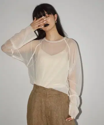todayful Sheer Crewneck Pullover