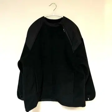 HYKE 블랙 플리스 풀오버 M