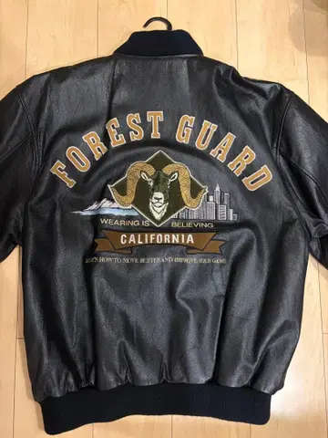 천연 가죽 FOREST GUARD 가죽 자켓