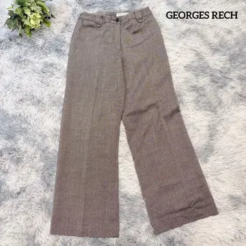 GEORGES RECH 조르주 레슈 울 혼방 와이드 팬츠 브라운