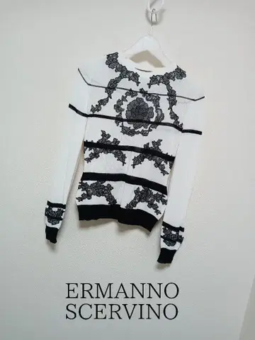 ERMANNO SCERVINO 고급 레이스 니트 보더
