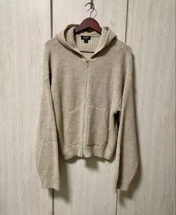 boohooMAN 남성용 베이지 니트 후드티 L 사이즈