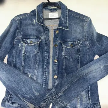 ZARA 데님 자켓 버튼 프론트 빈티지풍