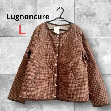 패커블 노카라 블루종 브라운 미사용 새상품 택 포함 경량 스냅