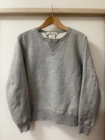 레미레리프 양V 스웨트 셔츠 데미지 가공