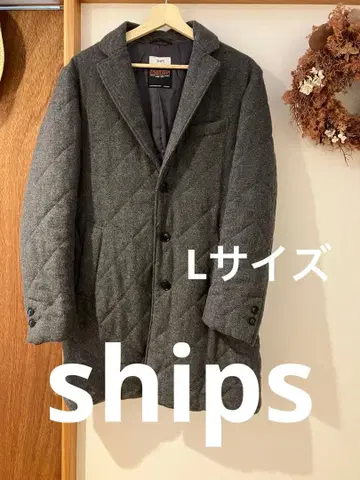 SHIPS L 사이즈 Thermore 소재 퀼팅 체스터 코트