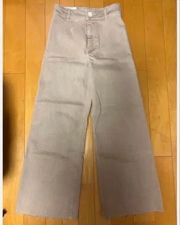 ZARA 더 마린 스트레이트 베이지 와이드 레그 데님