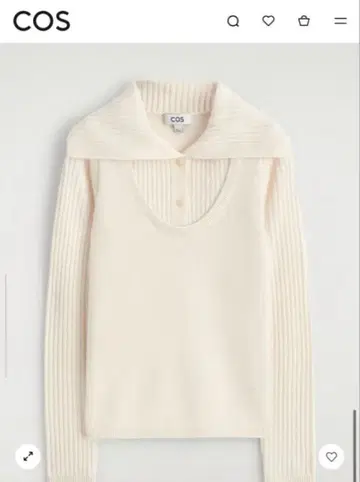 완판템 [ COS ] 레이어드 메리노울 스웨터