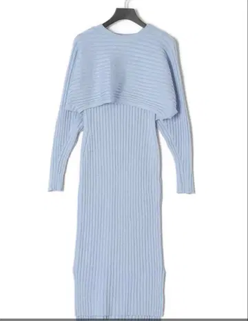 ESTNATION 리브 니트 원피스 라이트 블루 미사용 새상품