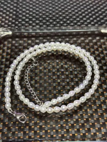 담수 진주 티어드롭형 2연 팔찌 특가