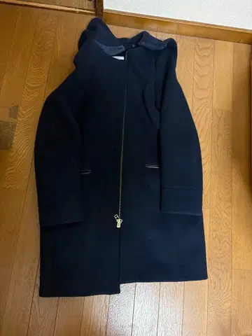 IENA 후드 부착 네이비 코트