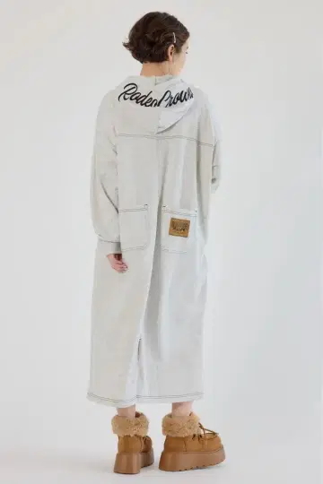 로데오 RCS 컬러 스티치 후드티 원피스