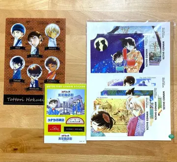 [세트 판매] 명탐정 코난 엽서 세트, 스티커, 미니 클리어 파일