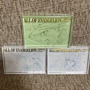 금박 아크릴 블록 ALL OF EVANGELION 3종 세트