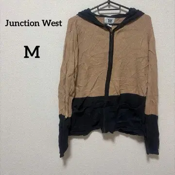 Junction West [ M ] 후드 부착 가디건 베이지 블랙