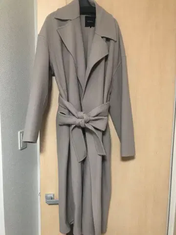 NORC 노크 롱 리버 코트 더블 페이스 벨트 그레이지