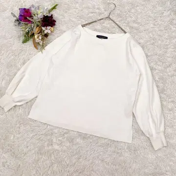 [ JUSGLITTY ] 화이트 긴팔 니트(2) 루즈핏