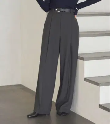 TR 트윌 속기모 슬랙스 팬츠 그레이 40