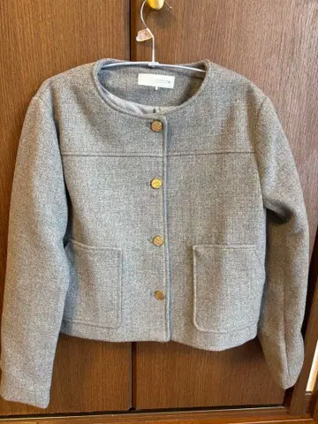 ZARA 그레이 노카라 자켓 M