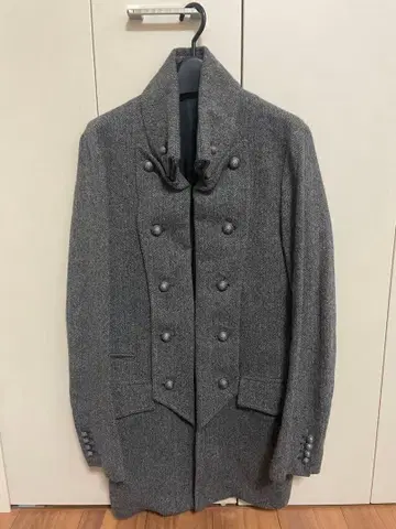 오늘이 마지막 날! NO ID. 나폴레옹 P코트 차콜 울 트위드