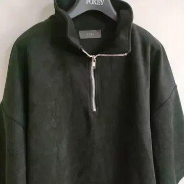 CLEL 클레일 하프 지퍼 페이크 스웨이드 풀오버 M 반팔