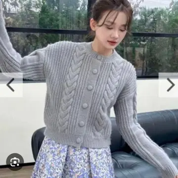 Birthday bash 케이블 가디건 M