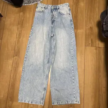 ZARA 라이트 블루 데님 와이드 레그 팬츠