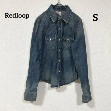 Redloop 컷팅 스타일 인디고 데님 자켓