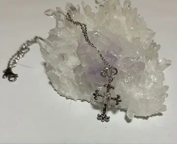 크로스형 실버 목걸이