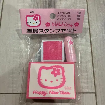 [ 당시물 ] Hello Kitty 설날 스탬프 세트 레트로 레어