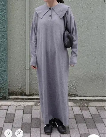 로리즈팜 니트 칼라 원피스