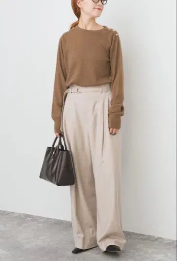 스픽 앤 스팬 삭소니 벨벳 와이드 팬츠