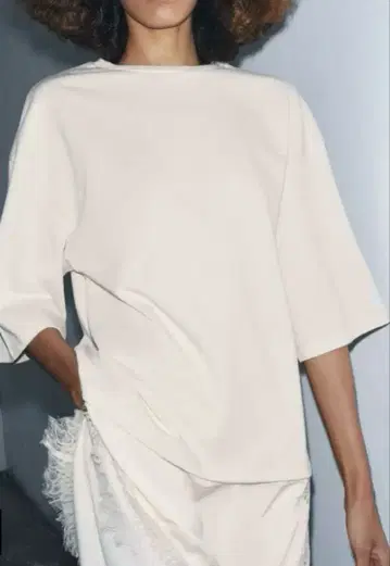 ZARA 자라 레이스 콤비 T셔츠 새상품급