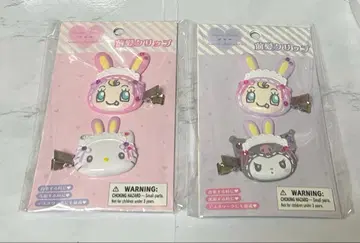 산리오 헤어핀 메조 피아노 콜라보 키티 쿠로미 세트