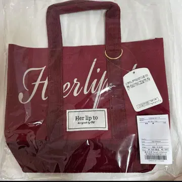 미사용 새상품 herlipto mini tote 토트백 보르도 와인 레드