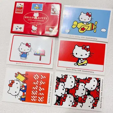 헬로키티 키티 엽서 레트로 레어 17주년 헤이세이 레트로