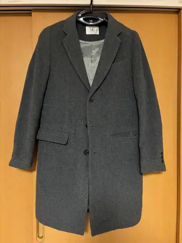 그레이 울 혼방 체스터 코트