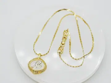 니나리치 Nina Ricci 로고 목걸이 돌파 클리어 x 골드 계열