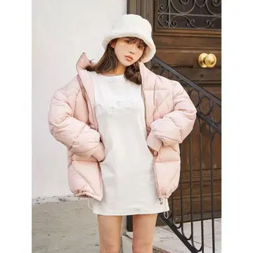 darich 퀼팅 다운 자켓 핑크