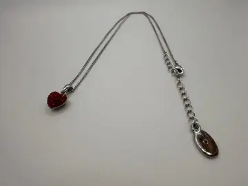 아비스테 ABISTE 하트 목걸이 크리스탈 빨간색 레드 계열 실버 계열