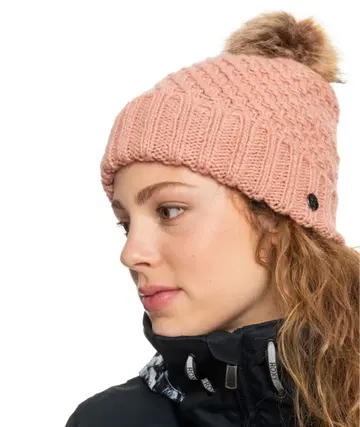 [ ROXY ] 니트 캡 비니 / 핑크 / FREE