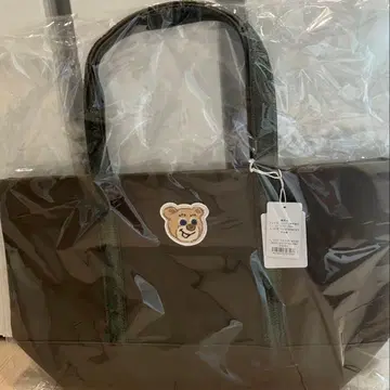 페이러 올드 테디 자수 토트백 카키