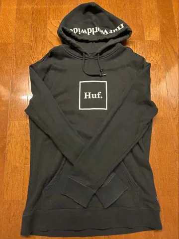 HUF 박스 로고 풀오버 후드티 블랙 Huf Worldwide