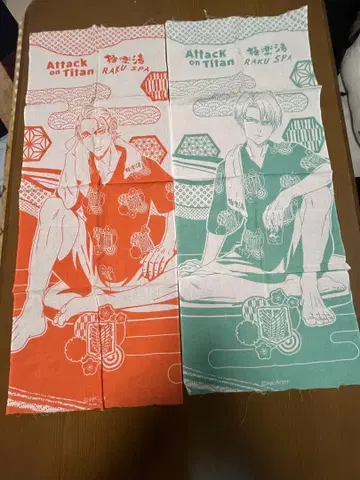 락스파 콜라보 진격의 거인 수건 2장 세트 컬렉션 덕질 취미