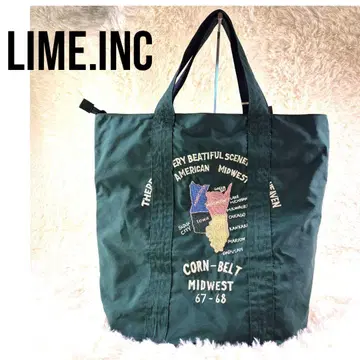 새상품 완판템 LIME.INC 베트남 자켓풍 수베니어 토트백 그린