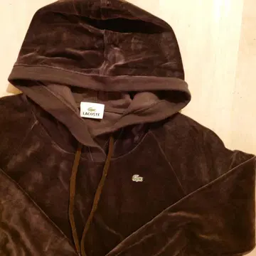LACOSTE 브라운 후드 부착 후드티 사이즈 38