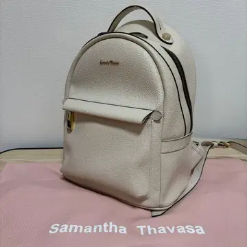 [ 당일 발송 ] 사만다 타바사 백팩 심플 가죽 베이지 화이트
