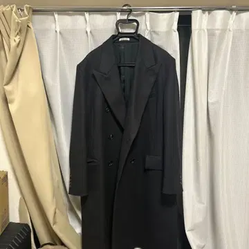 AURALEE LIGHT MELTON CHESTERFIELD COAT