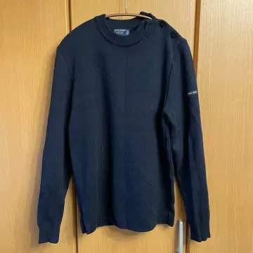 세인트 제임스 니트 숄더 버튼 다크 네이비