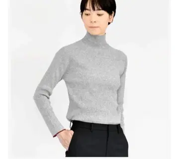 SAIFUKU 몸을 감싸는 립 편직 풀오버 울 캐시미어